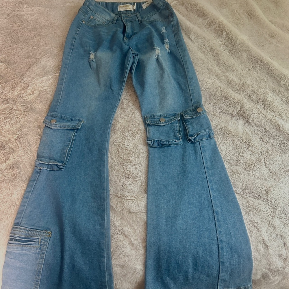 Women's Blue Jean Flared Jeans (stretchy)